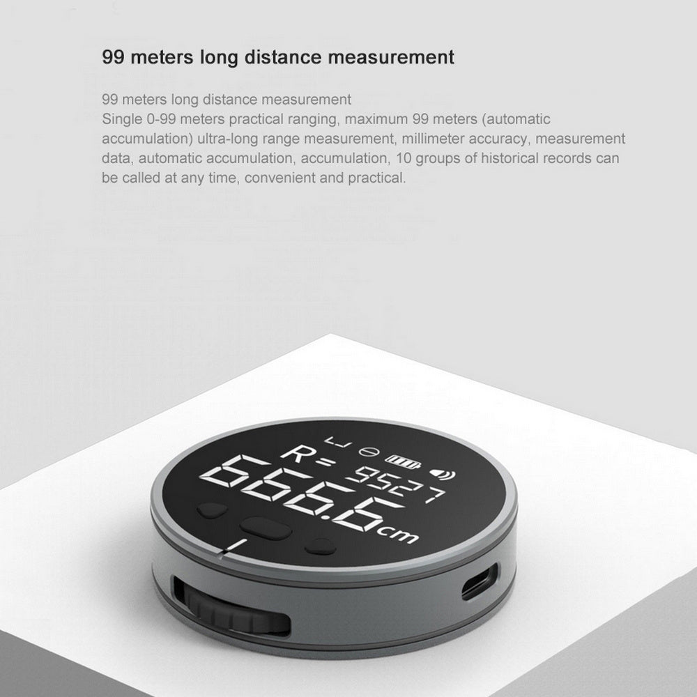 Digitalt Måttband / Elektronisk Linjal med LCD och Hög Precision