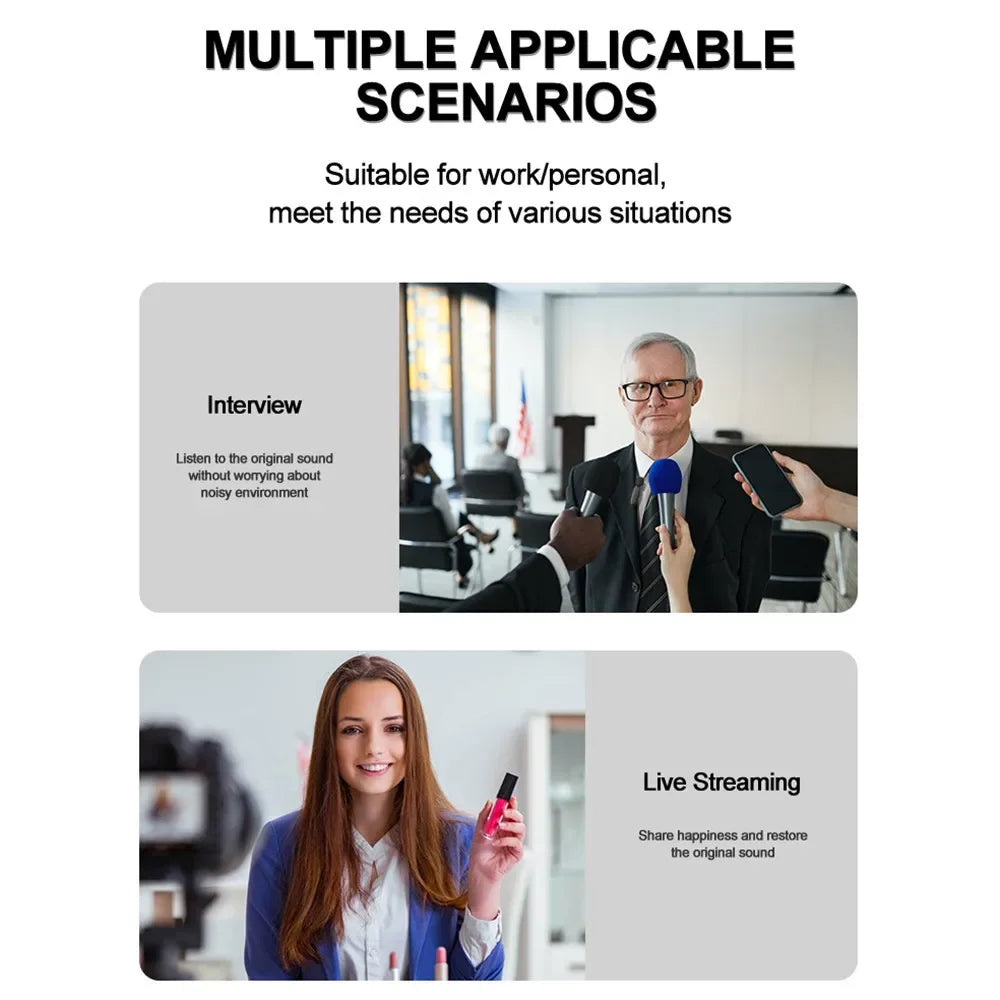 Trådlös mikrofon för iPhone & Android – Kristallklart ljud