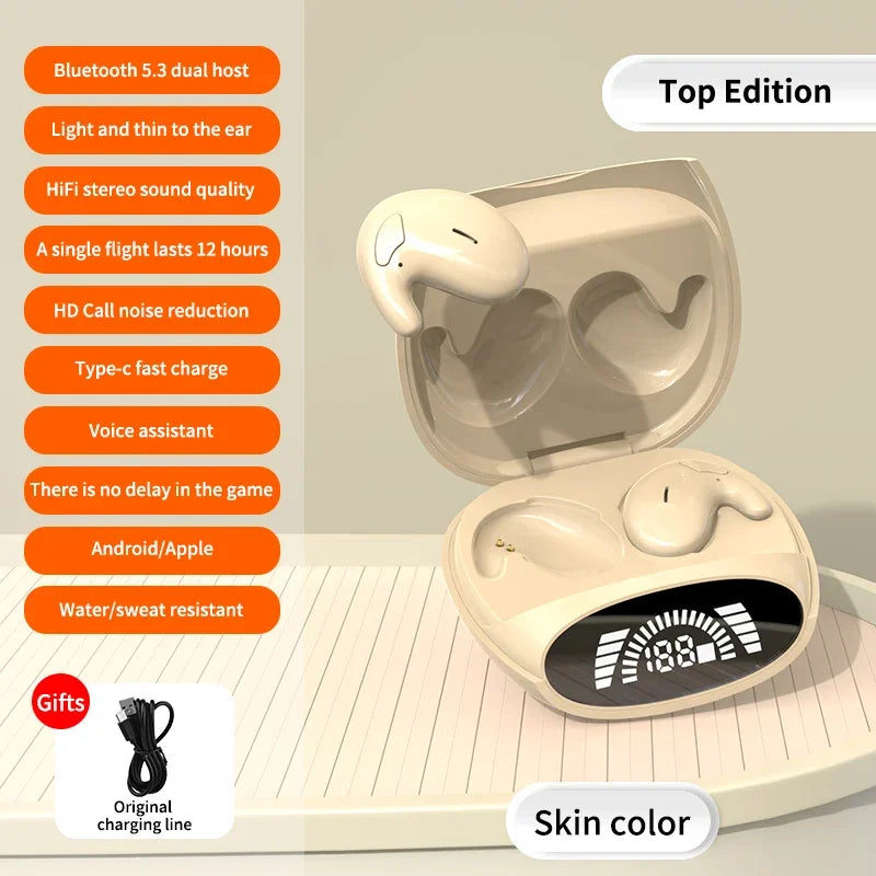 Mini Sleep Earbuds – Trådlösa & Diskreta Bluetooth 5.3 Hörlurar