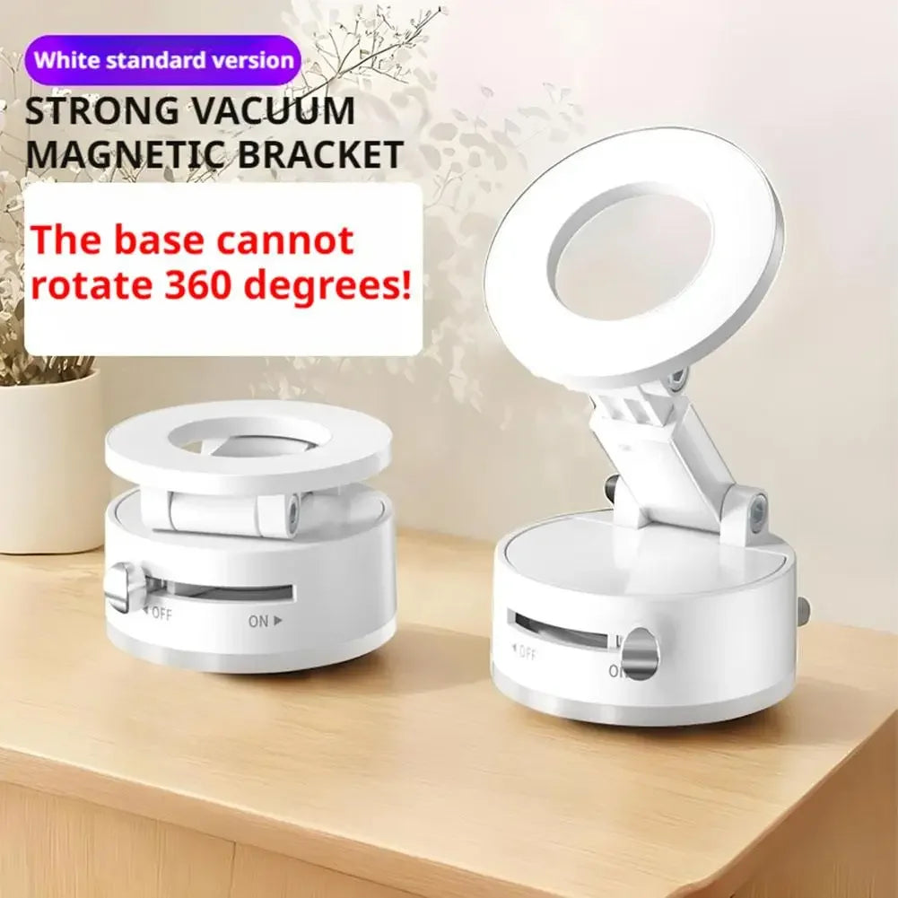 360° Magnetisk Mobilhållare med Vakuumsugkopp – För Bil, Gym, Spegel & Släta Ytor